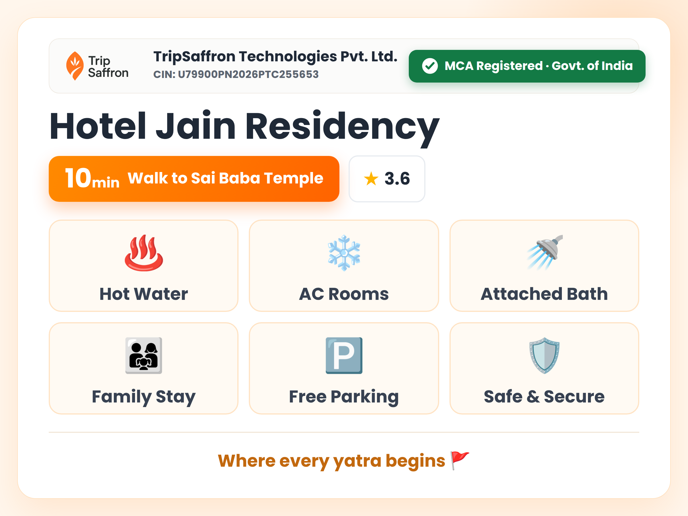 Hotel Jain Residency — TripSaffron summary