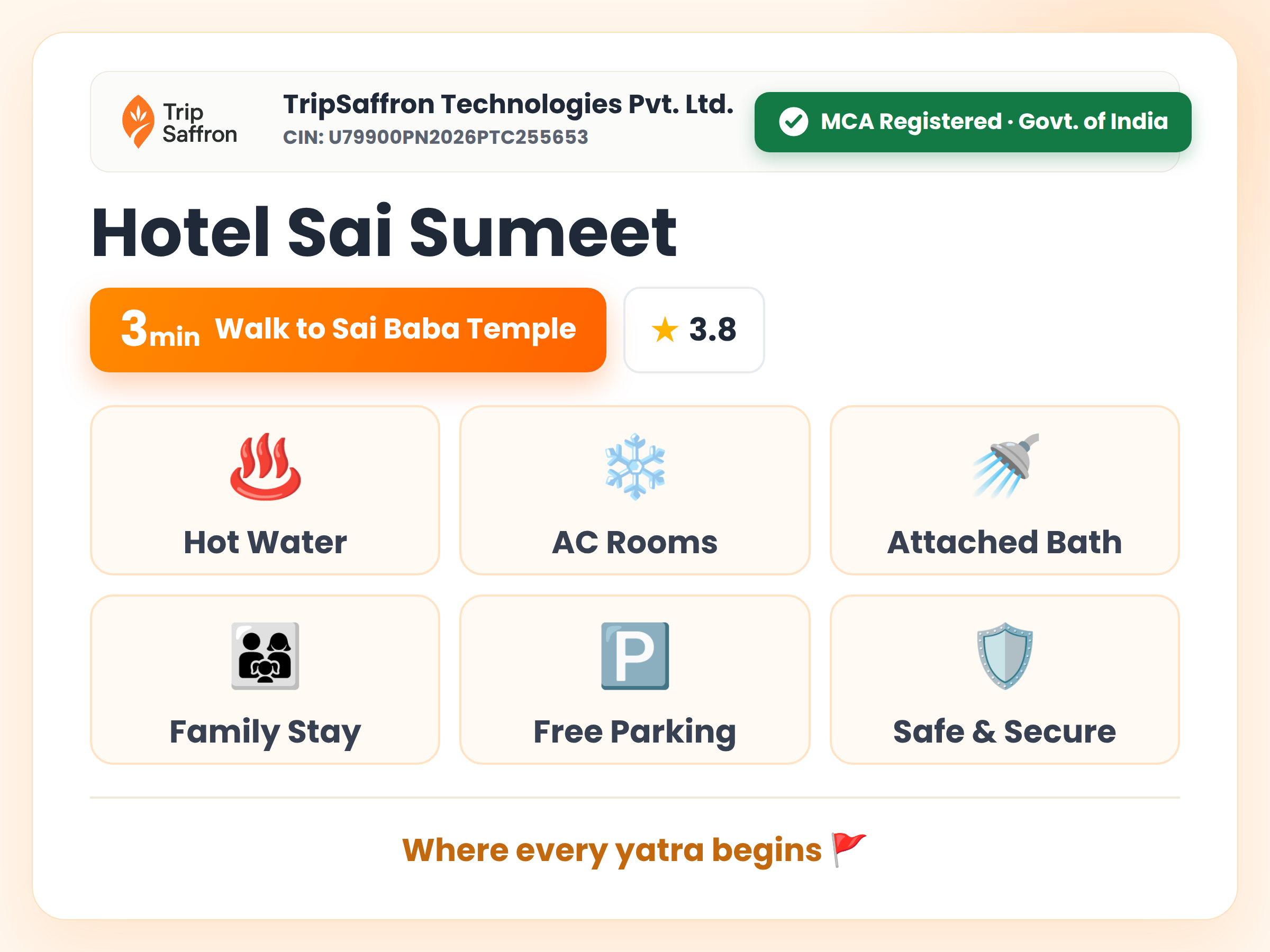 Hotel Sai Sumeet — TripSaffron summary