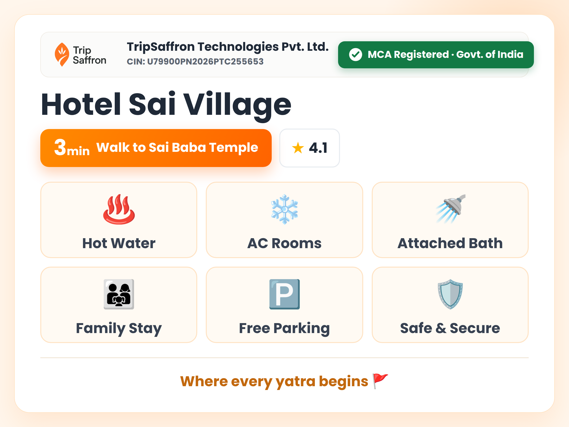 Hotel Sai Village — TripSaffron summary